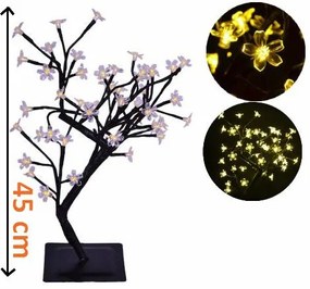 Iluminat decorativ cu LED - copac cu flori, alb cald