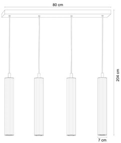 Lustra cu 4 pendule design modern ARIA titan periat