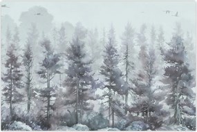 Tablou - Pădurea de pini II., aquarel (90x60 cm)