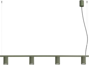 Sollux SL.2714 - Lustră suspendată pe cablu KARBON 4xGU10/10W/230V verde