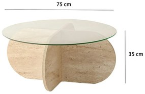 Măsuță de cafea Bubble Travertine