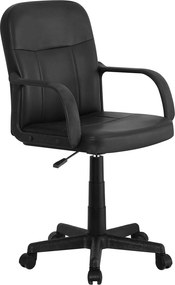 Scaun birou AYLA NEW, negru, piele ecologica/plastic, 55x59.5x89/101 c