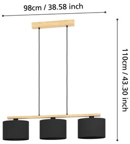 Lustră pe cablu CASTRALVO 3xE27/40W/230V Eglo 900313