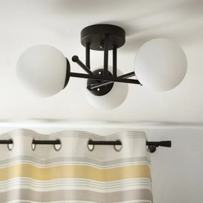 Brilagi - Lustru aplicat de tavan MALIVA 3xE14/15W/230V negru/alb