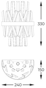 Aplică Zuma Line W0567-02D-B57G CONSTANTINOPLE 2xG9/28W/230V auriu