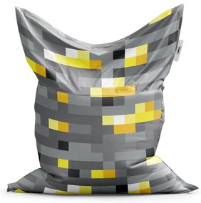 Sac de șezut Classic Blocks 2 - pentru copii, gri / galben