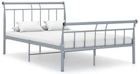 vidaXL Cadru de pat, gri, 120x200 cm, metal
