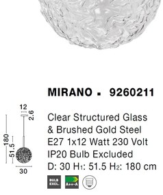 Pendul modern design deosebit MIRANO, 30cm