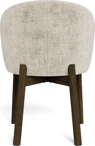 MAZZONI EXPORT DEBORA Bej (țesătură Juto 4)/cadru stejar afumat (nuanță de nuc) - SCAUN DE LEMN ADÂNC PENTRU LIVING SUFRAGERIE BIROU