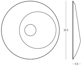 Aplica LED design modern decorativ ACOUSTIC maro, negru ZB-25181