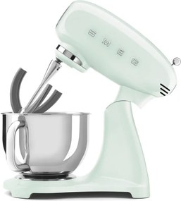 Mixer planetar SMEG SMF03PGEU, 800 W, 4,8 l, 10 viteze, Functie de pornire treptata, Verde pastel