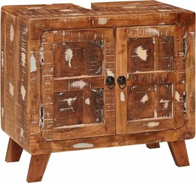 vidaXL Dulap de Baie cu raft Lemn recuperat solid și lemn prelucrat