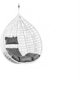 Scaun suspendat alb KOKON fara suport, perna gri