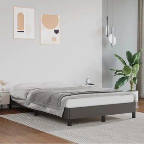 346896 vidaXL Cadru de pat, gri, 120x200 cm, piele ecologică
