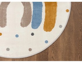 Covor pentru copii galben ocru-fildeș ø120 cm Joyful Gold – FD