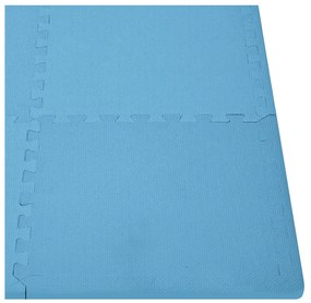 Covor protectie pardoseala Puzzle 8 bucati Albastru 180 x 90 cm