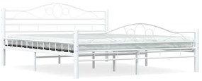 285304 vidaXL Cadru de pat, alb, 160 x 200 cm, metal