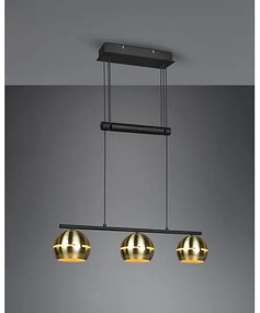 Lustră pe cablu FLETCHER 3xE14/40W/230V alamă Trio