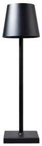 Lampă de masă cu touch, LED, 3.5W, reîncărcabilă USB, neagră