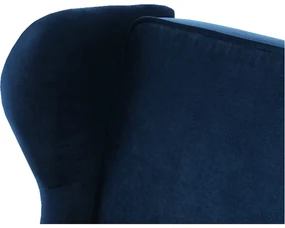 Canapea extensibilă, material textil albastru, COLUMBUS