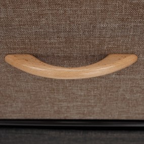 Comodă cu sertare din material textil HAZEL TIP 3,maro, XL