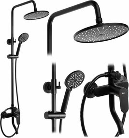 Coloana de dus cu baterie monocomanda negru mat Rea Salton