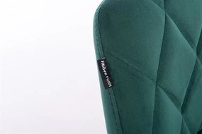 HR1054N Scaun Verde Catifea cu Bază Aurie