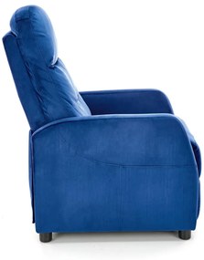 Fotoliu recliner Felipe 2 velvet bleumarin H103 cm