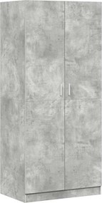 vidaXL Șifonier, gri beton, 80x52x180 cm, lemn prelucrat