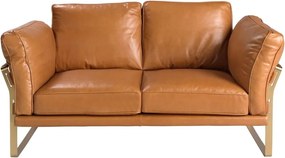 Canapea 2 locuri LUX design italian Cowhide camel