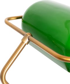 Lampă de podea inteligentă Banker bronz cu sticlă verde incl. WiFi A60