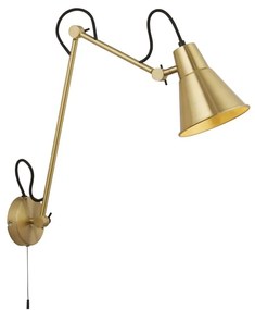 Aplica de perete cu brat articulat Swing alama