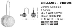 Aplica de perete LED design decorativ BRILLANTE