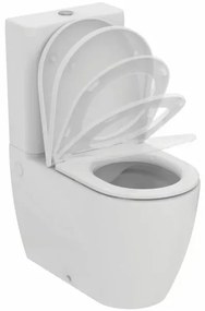Set vas WC Ideal Standard Ellisse rimless BTW cu capac softclose alb si rezervor