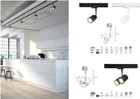 Spot directionabil pentru sina trifazata MAXLIGHT, OTIUM II negru
