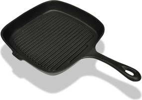 vidaXL Tigaie grill fontă, 24 x 23 cm.
