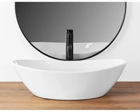 REA-U6801 - Lavoar KATE pe blat, 33,5 x 55,5 cm, ceramică, alb lucios