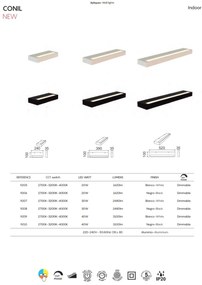 Aplica LED iluminat ambiental CONIL 39cm alba