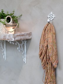 Cuier alb, simplu, din metal, pentru decor, Sun