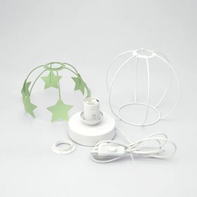 Lampă de masă pentru copii STARS 1xE27/15W/230V verde/alb