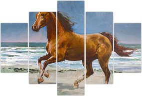 Tablou - Caii pe plajă (150x105 cm)