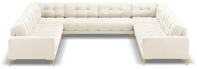 Coltar 9 locuri Bali velvet/picioare gold – L327 x l256 x h75