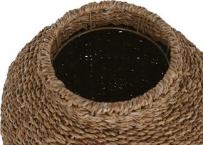 Vază decorativă înaltă din iarbă de mare împletită manual, 35×35×70 cm, „Kaia"