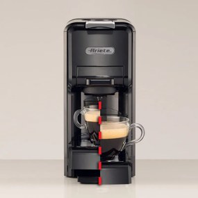 Espressor pentru cafea macinata si capsule 4in1 Ariete 1304/11, 1350W, 19 bar, 0.7 l, Oprire automata, Bază reglabila, Negru