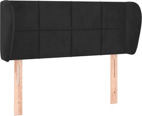 vidaXL Tăblie de pat cu aripioare negru 83x23x78/88 cm catifea