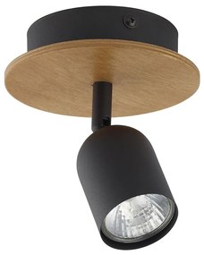 Spot TOP WOOD 1xGU10/10W/230V negru/lemn