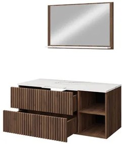 Set mobilier baie Kiago I (negru + marmură negru). 1122361