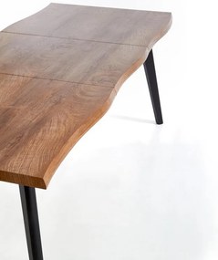 Masa de bucaterie Dickson II, lemn natural / negru