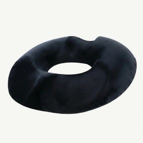 Perna ortopedica sezut antihemoroizi tip colac, memory foam, Negru