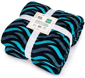 Pătură din imitație blănță 4Home Blue Wave, 150 x 200 cm